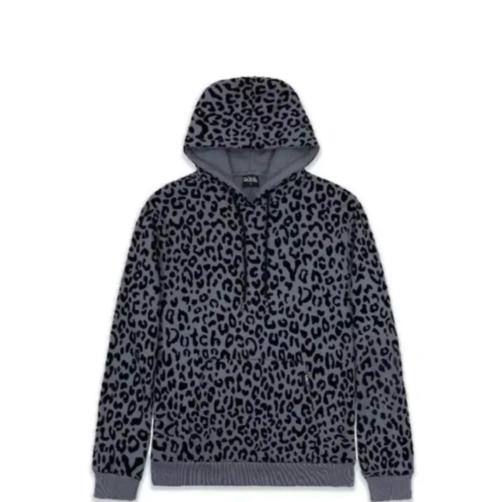 Von Dutch Gray Leopard Print Sweater